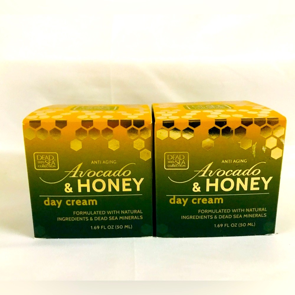 Dead Sea Collection Anti Aging Avocado & Honey Day Cream Natural Lot of 2